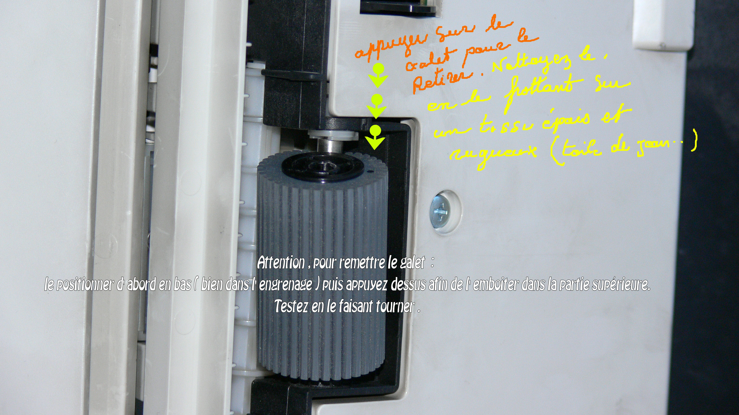 nettoyage du galet